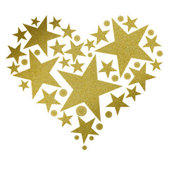 Gold Abstract heart shape.