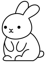 rabbit bunny cartoon outline