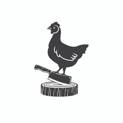 illustration of chicken butcher, vector art.