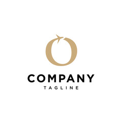 O Letter Travel Plane Vector logo icon vector Template