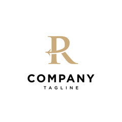 R Letter Travel Plane Vector logo icon vector Template
