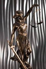 Obraz premium Bronze Lady Justice With Scales