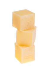 cheese cubes isolated