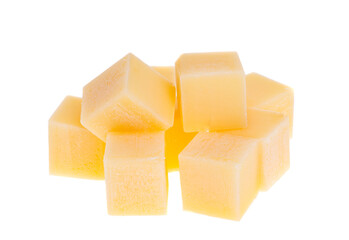 cheese cubes isolated