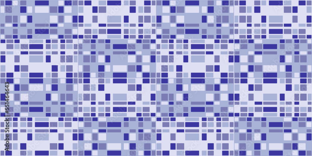 Poster blue mosaic in various sizes. vector with blue mosaic squares. for decoration and applying a seamles