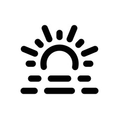 Sunrise icon - vector illustration . Sunrise, Sunset, Sun, Sunny, Weather, Forecast, Climate, Summer, morning, line, outline, icons .