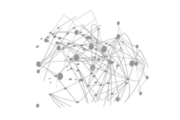 Connection background. Network concept with dots and lines. Vector illustration