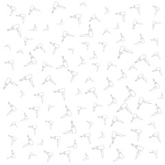 Hair dryer seamless pattern background, vector illustration
