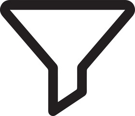 Filter vector icon, simple filter sign.

