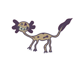 abstract salamander isolate png file.