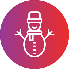 Obraz premium Snowman Icon Style