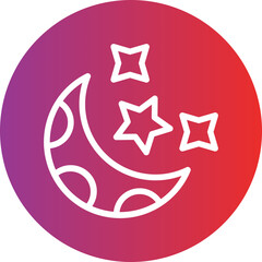 Crescent Moon Icon Style