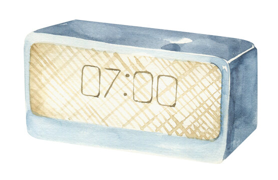 Watercolor cloack clipart. Morning illustration.