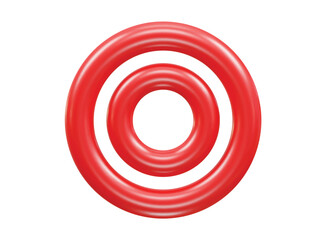Target icon 3d rendering illustration