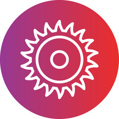 Circular Saw Icon Style