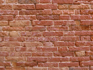 Old reddish  brick wall texture