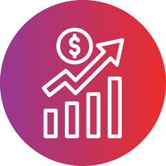 Business Growth Icon Style