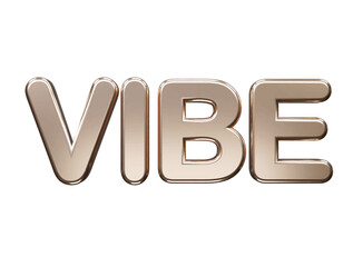 Vibe text effect vector 3d rendering