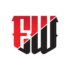 EW Letter Logo Design Vector