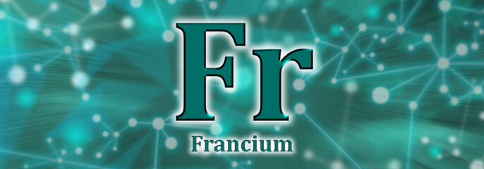 Fr symbol. Francium chemical element