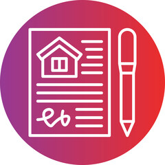 House Contract Icon Style
