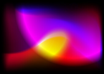 Colorful vector modern fresh gradient background with pink purple orange yellow gradient blurred blurry shapes