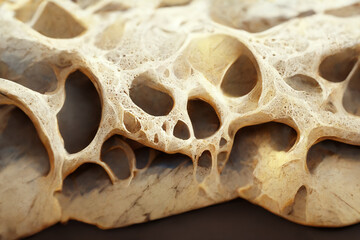 Macro view of bone structure illustration