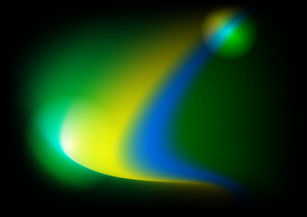 Abstract blurred background with green yellow orange gradient color and aurora texture for technology business and futuristic concept