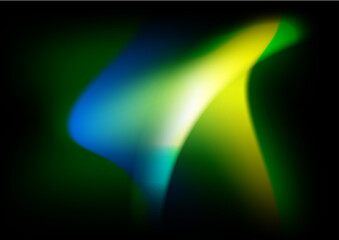 Abstract blurred background with green yellow orange gradient color and aurora texture for technology business and futuristic concept