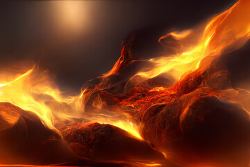 Fototapeta premium Abstract view of fire and flames illustration