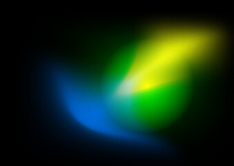 Abstract blurred background with green yellow orange gradient color and aurora texture for technology business and futuristic concept