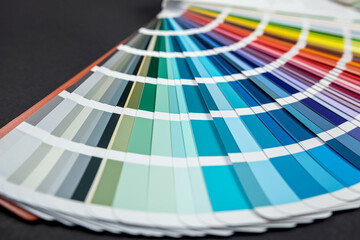 Color sampler for drawing or choosing colors isolated on plain background.