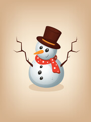 snowman with hat