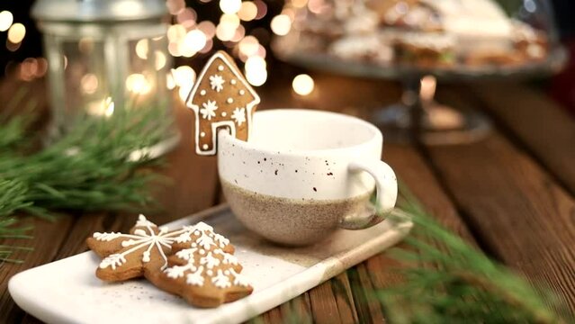 christmas cookies and coffee