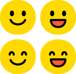 Fototapeta premium スマイリーマークのイラストセット