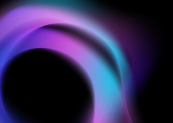Abstract blurred hologram gradient background with blue pink purple gradient aurora texture. Abstract technology liquid wavy shapes futuristic banner. Glowing vector with aurora