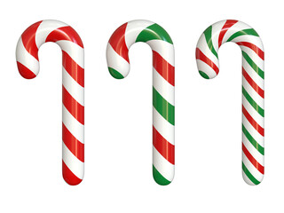 Christmas Candy Canes  3d rendering