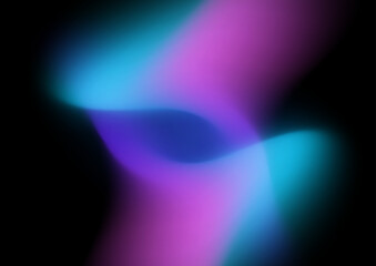 Abstract blurred hologram gradient background with blue pink purple gradient aurora texture. Abstract technology liquid wavy shapes futuristic banner. Glowing vector with aurora