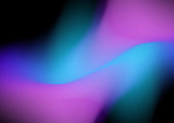 Abstract blurred hologram gradient background with blue pink purple gradient aurora texture. Abstract technology liquid wavy shapes futuristic banner. Glowing vector with aurora