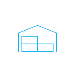Warehouse Icon, Industrial Icon Vector Illustration Eps10