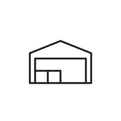 Warehouse Icon, Industrial Icon Vector Illustration Eps10