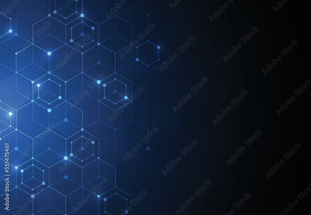Poster abstract science template. technology lines and dots connection background. wallpaper or banner with