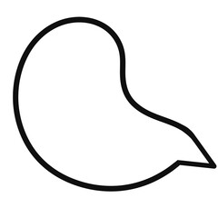 Black doodle speech bubble.