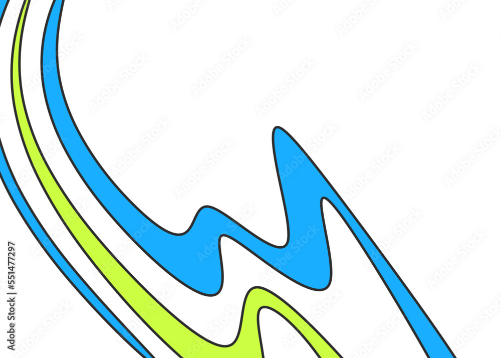 Poster abstract background with cute wavy line pattern and with some copy space area