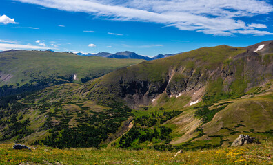 Rocky Mountain Views on the Alpine Trail Ridge, Rocky Mountain National Park, Colorado