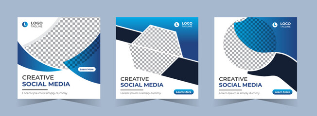 Creative marketing web banner agency corporate flyer square instagram social media post