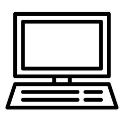 computer monitor with screen icon, computer icon