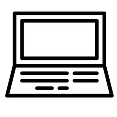 laptop icon, simple laptop icon