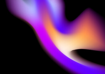 Modern bright blurred gradient background on black background
