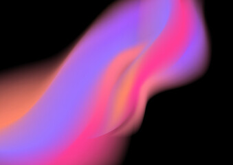 Modern bright blurred gradient background on black background